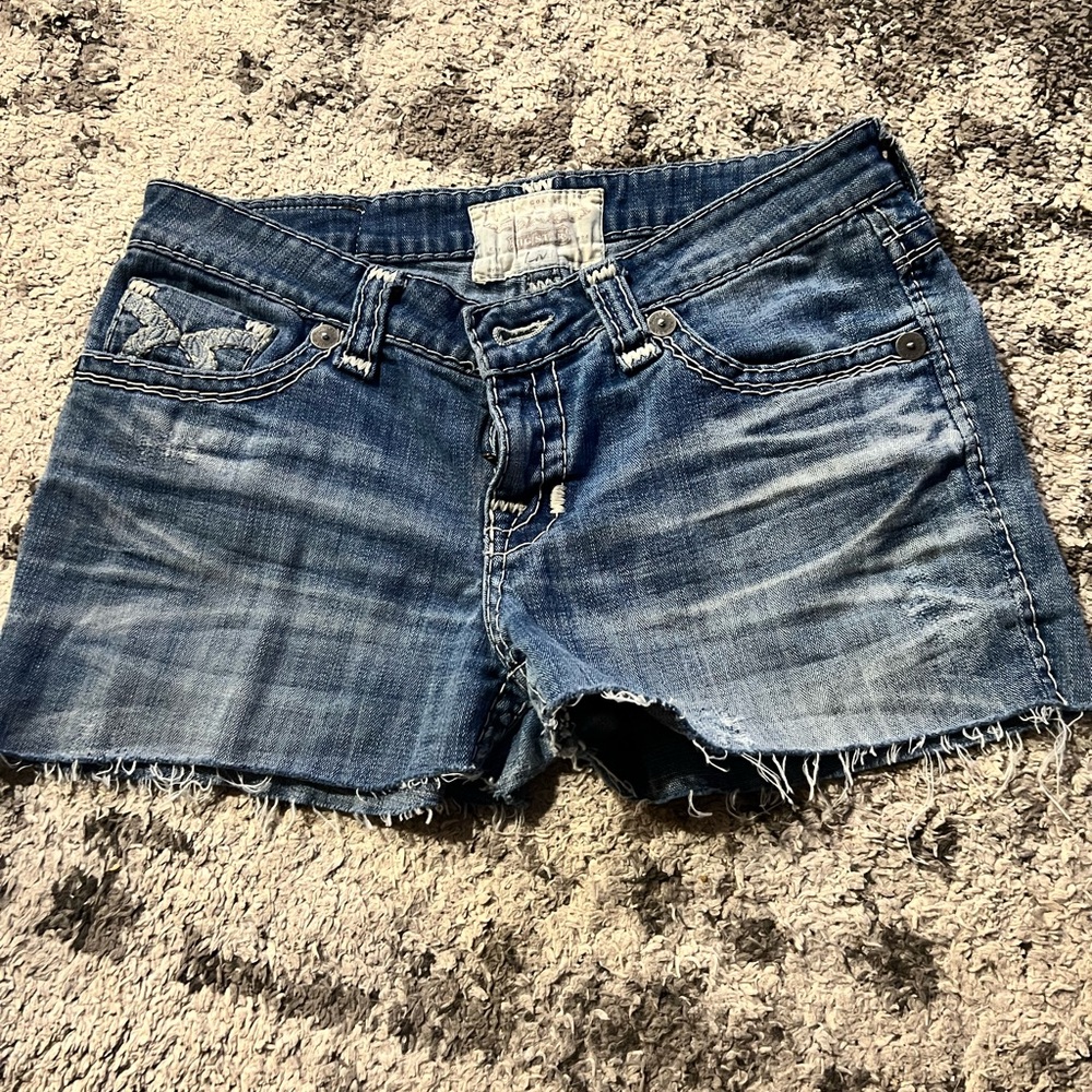 Big Star Distressed Blue Jean Shorts